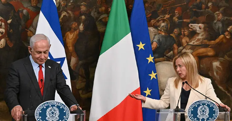 বেনইয়ামিন নেতানিয়াহু ও জর্জিয়া মেলোনি